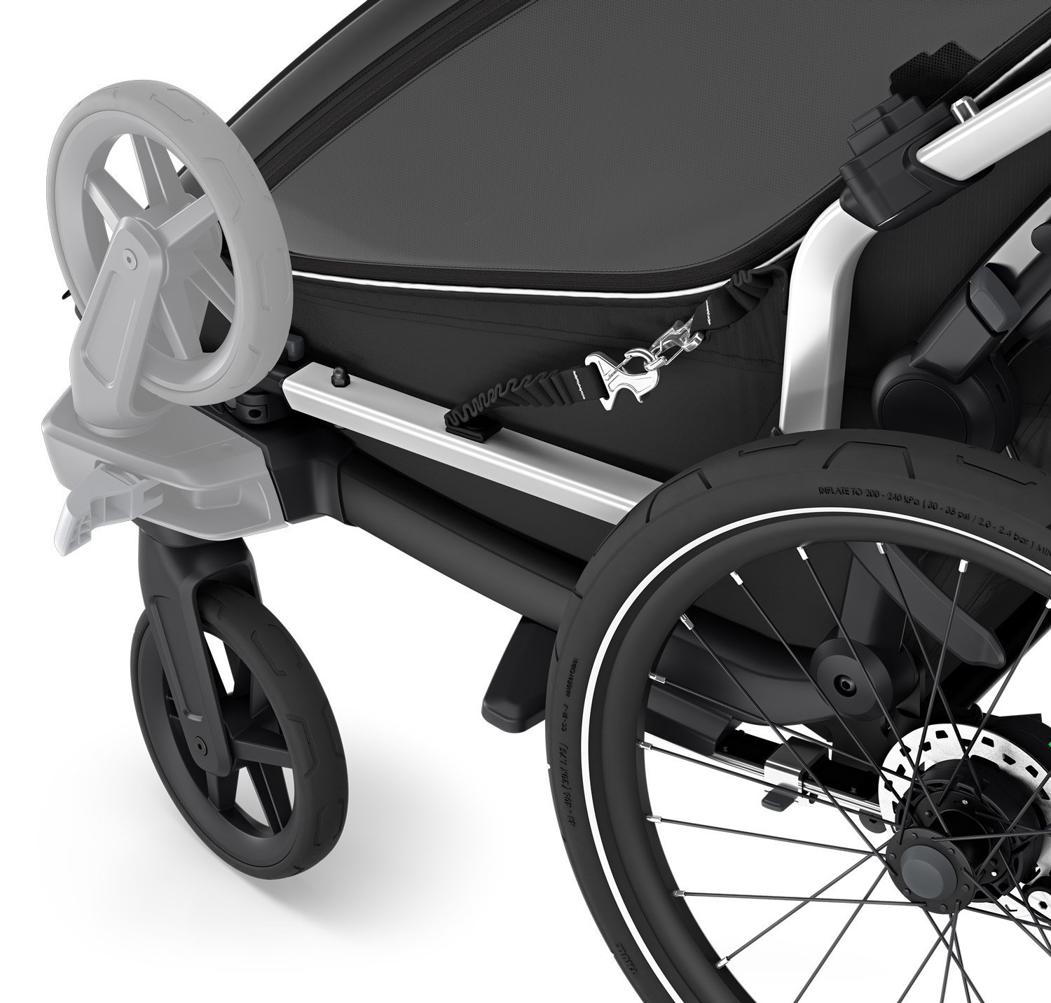 Remorque de vélo Thule pour 1 Enfant - Chariot Sport 2 Single - noir