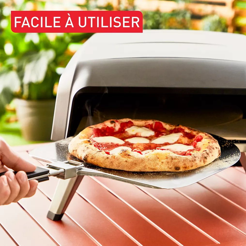 Four à pizza gaz TEFAL Pronto JM412010 pizza 30 cm préchauffage 15 min, jusqu'à 400°C
