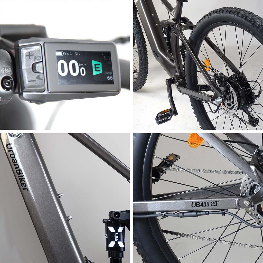 VTT Électrique UrbanBiker UB400B Tout Suspendu