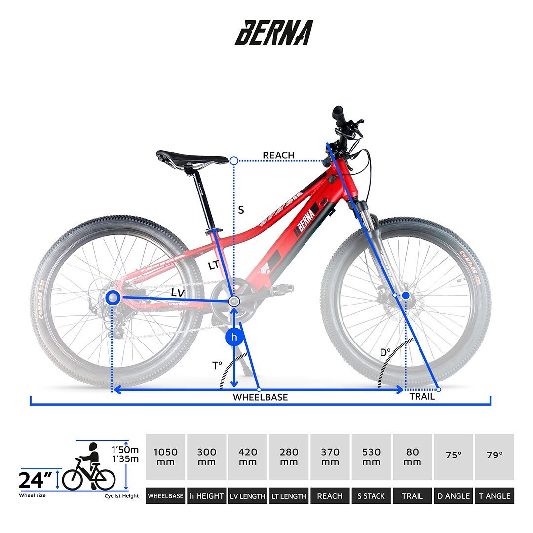 VTT Électrique UrbanBiker Berna Enfant