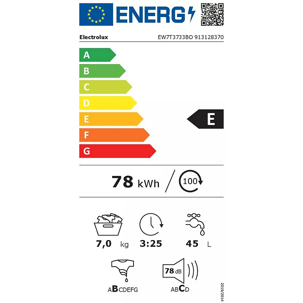 Lave linge top ELECTROLUX EW7T3733BO Reconditionné