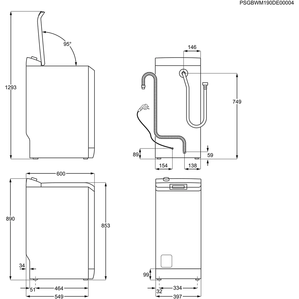 Lave linge top ELECTROLUX EW7T3733BO Reconditionné