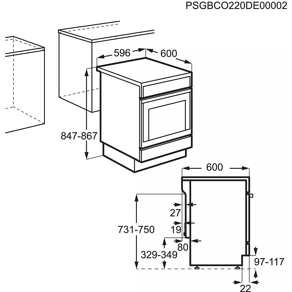Cuisinière induction ELECTROLUX EKI64899BX Pyrolyse