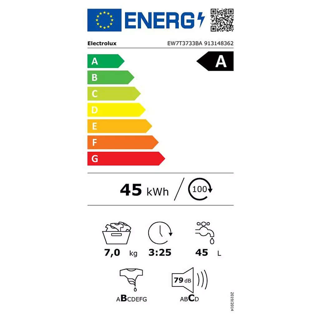 Lave linge top ELECTROLUX EW7T3733BA