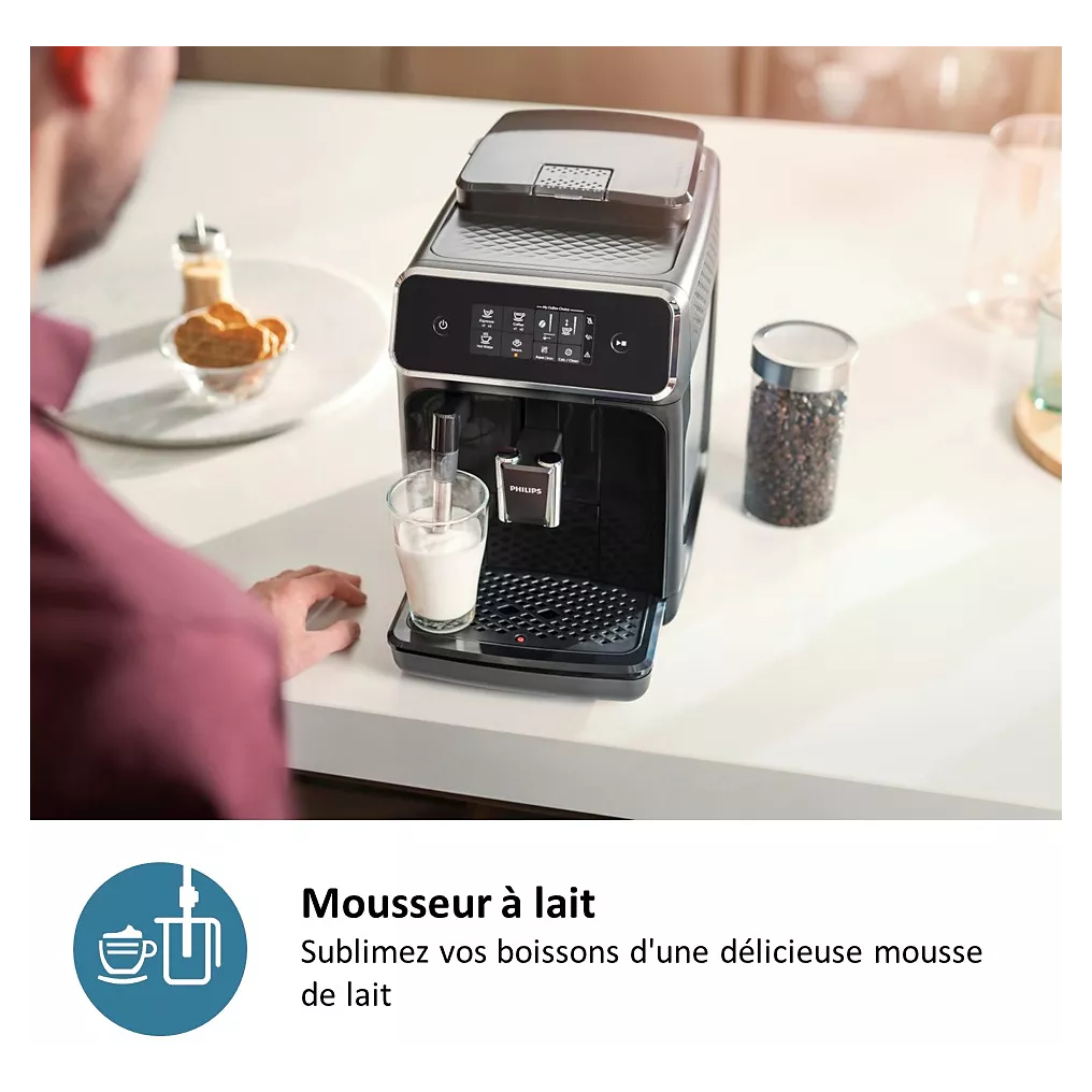 Expresso Broyeur PHILIPS EP1220/00 Noir Mat série 1200