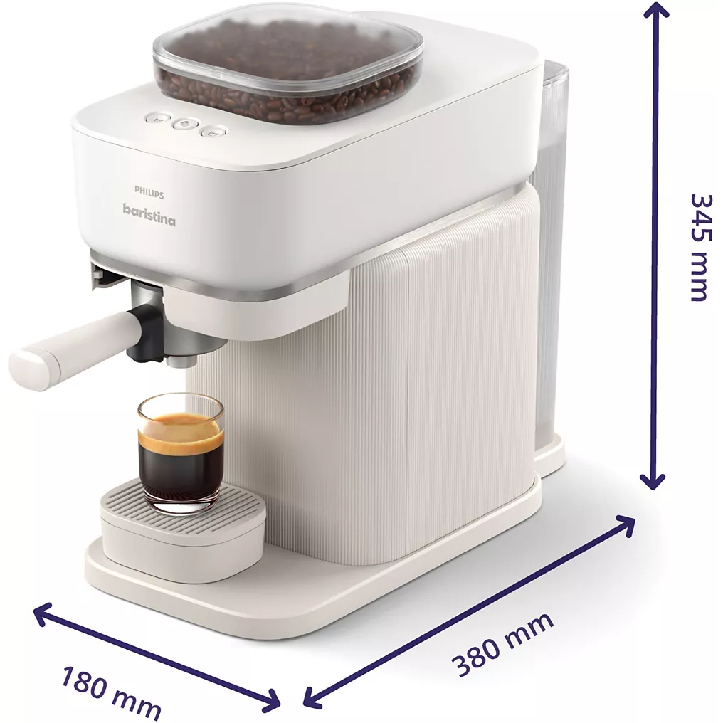 Machine à expresso PHILIPS Baristina BAR300/00 cafetière à grain Blanche