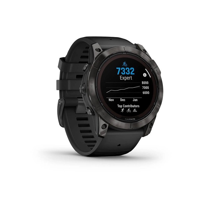 Montre Garmin Fenix 7X Pro Sapphire Solar Titane + bracelet silicone kaki