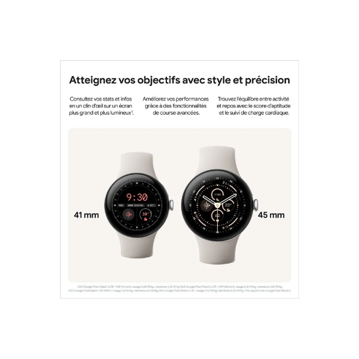Montre connectée Google PIXEL WATCH 3 45mm 4G LTE