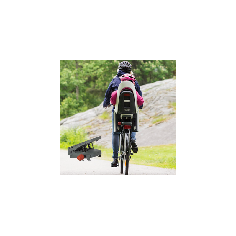 Porte-bébé vélo Hamax Caress arrière sur porte-bagages