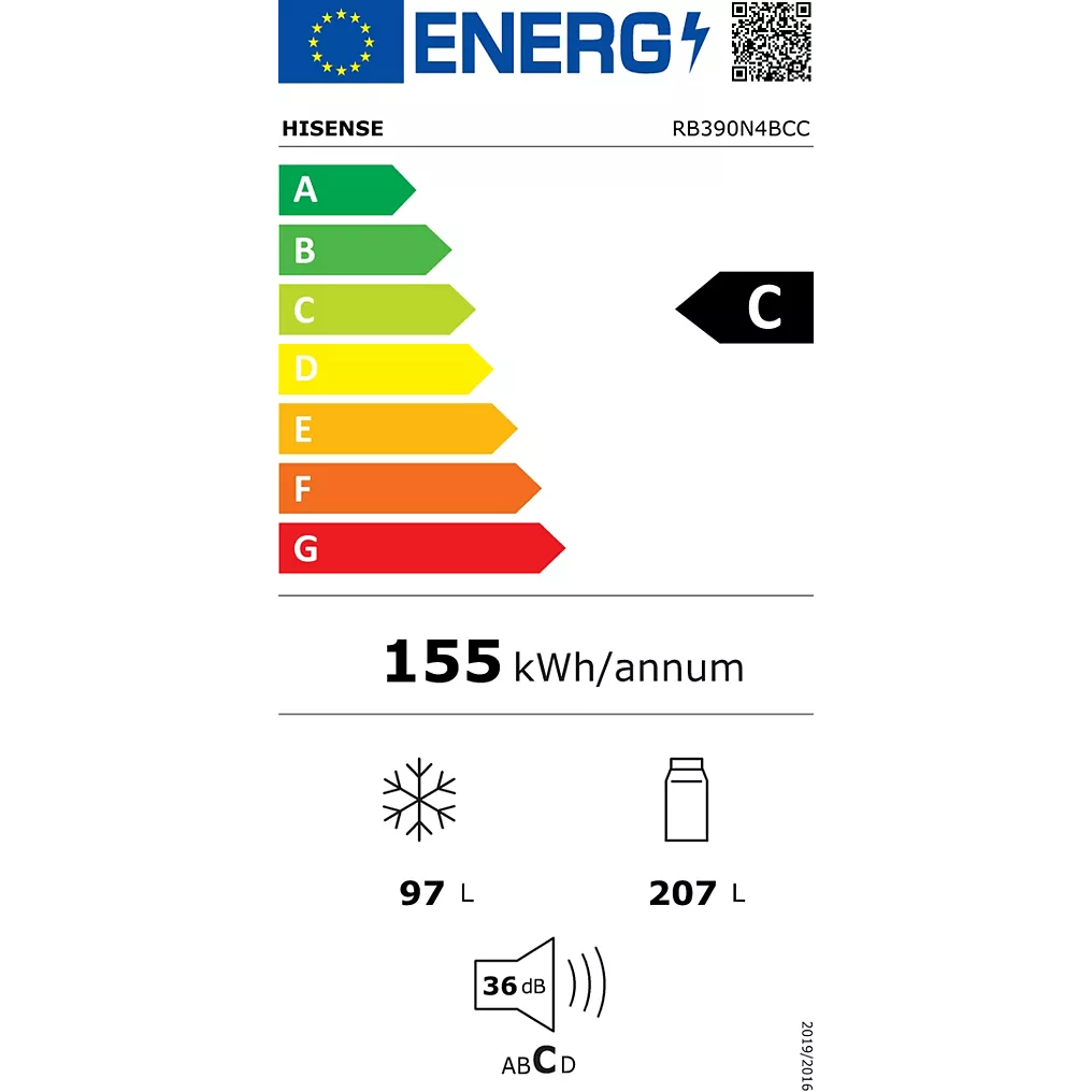 Réfrigérateur combiné HISENSE RB390N4BCC