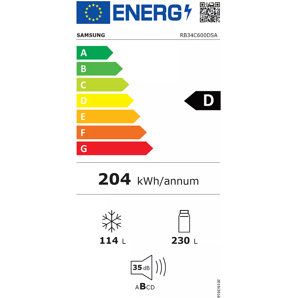 Réfrigérateur combiné SAMSUNG RB34C600DSA