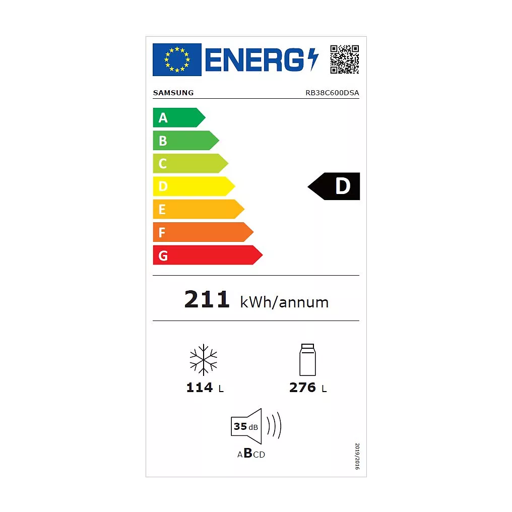 Réfrigérateur combiné SAMSUNG RB38C600DSA