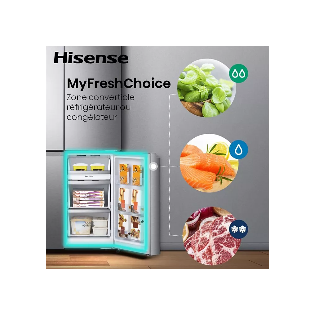 Réfrigérateur multi portes HISENSE RQ5P470SMIE