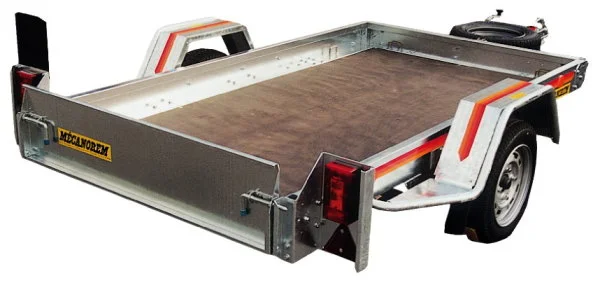 Remorque plateau MECANOREM RPMS 601 F - PTAC : 1000 Kg - 1 essieu freiné - 305 x 170 cm