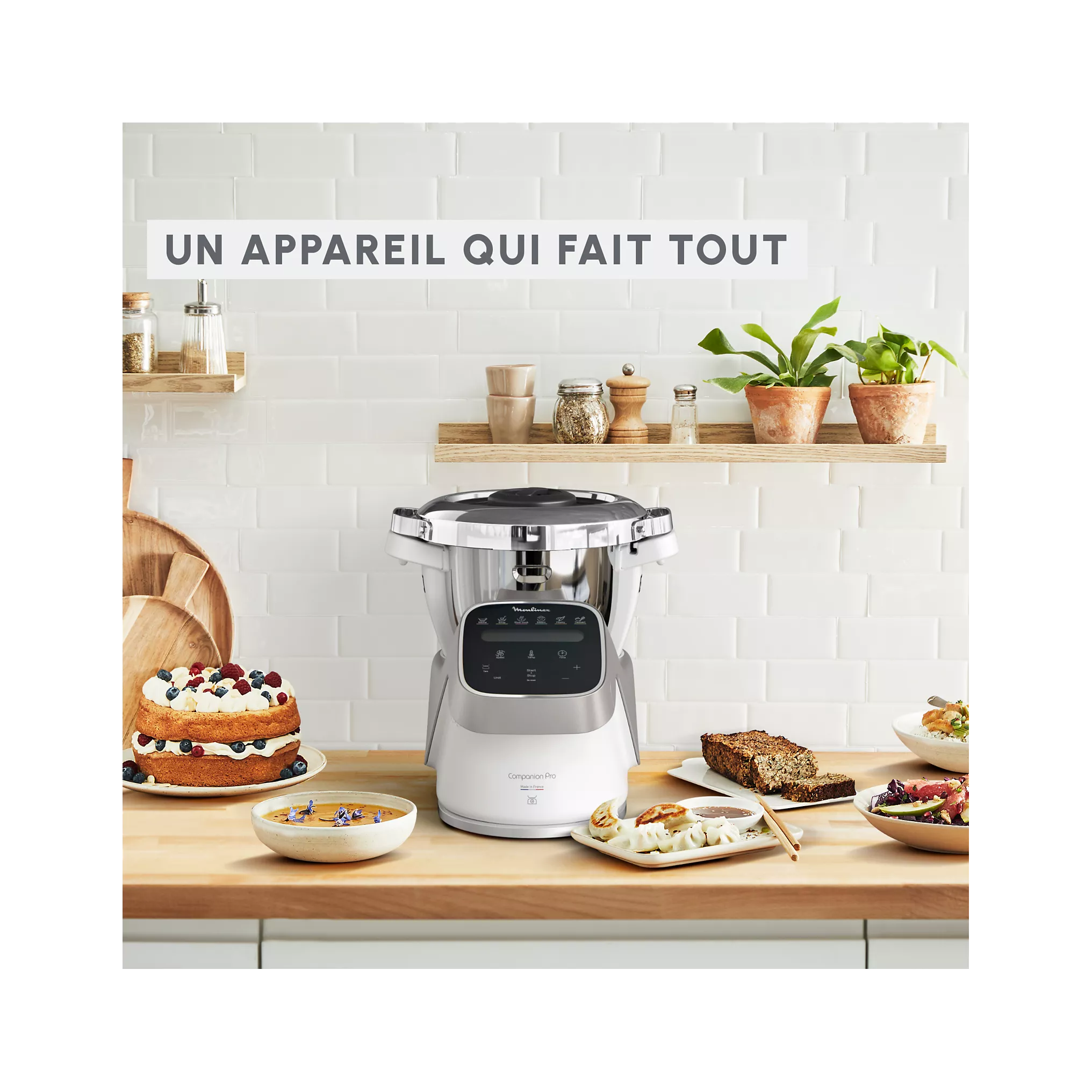Robot cuiseur Moulinex companion pro + cuiseur vapeur YY5286FG