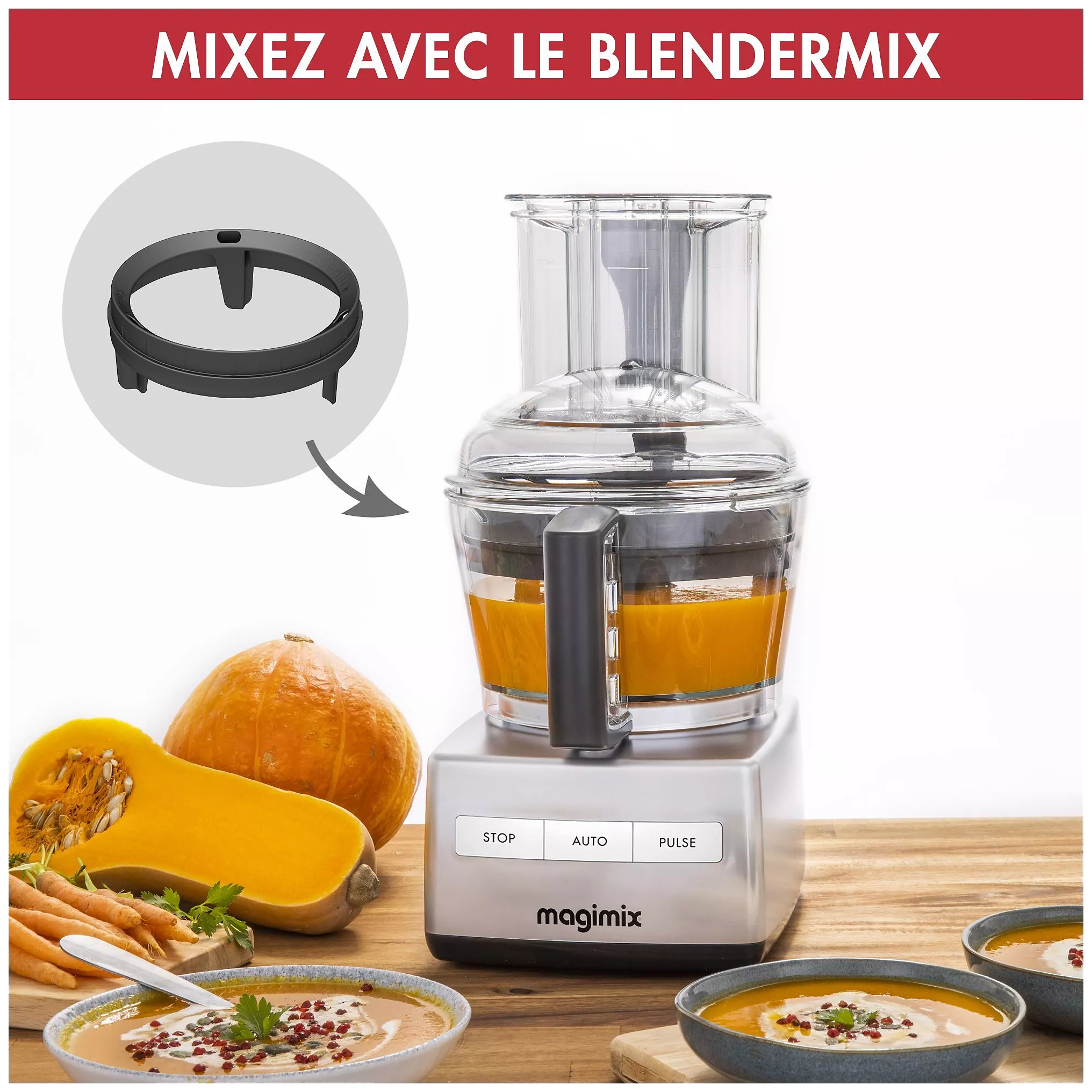 Robot multifonction Magimix CS 5200 XL Premium Chrome Brillant