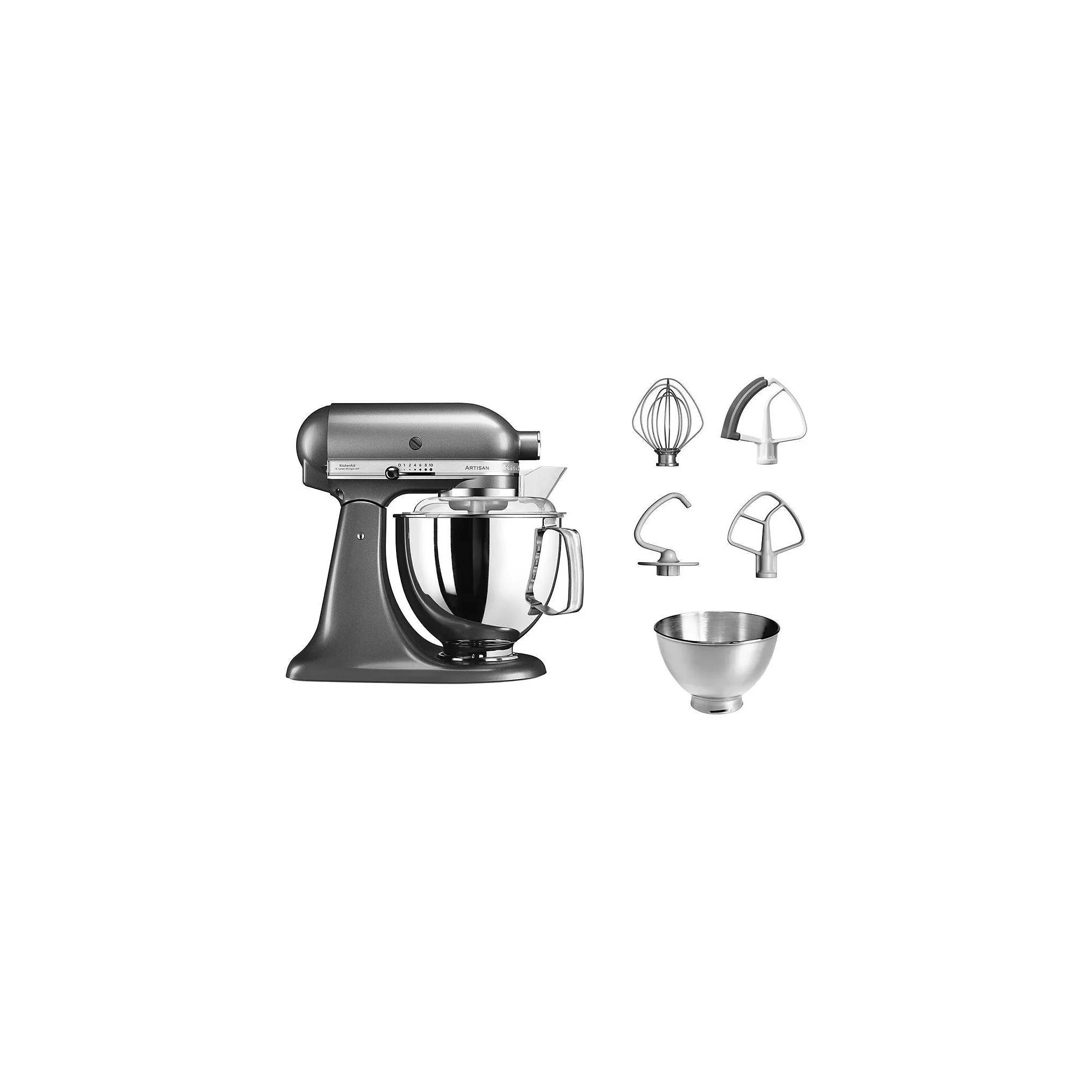 Robot pâtissier KITCHENAID 5KSM175EMS gris étain