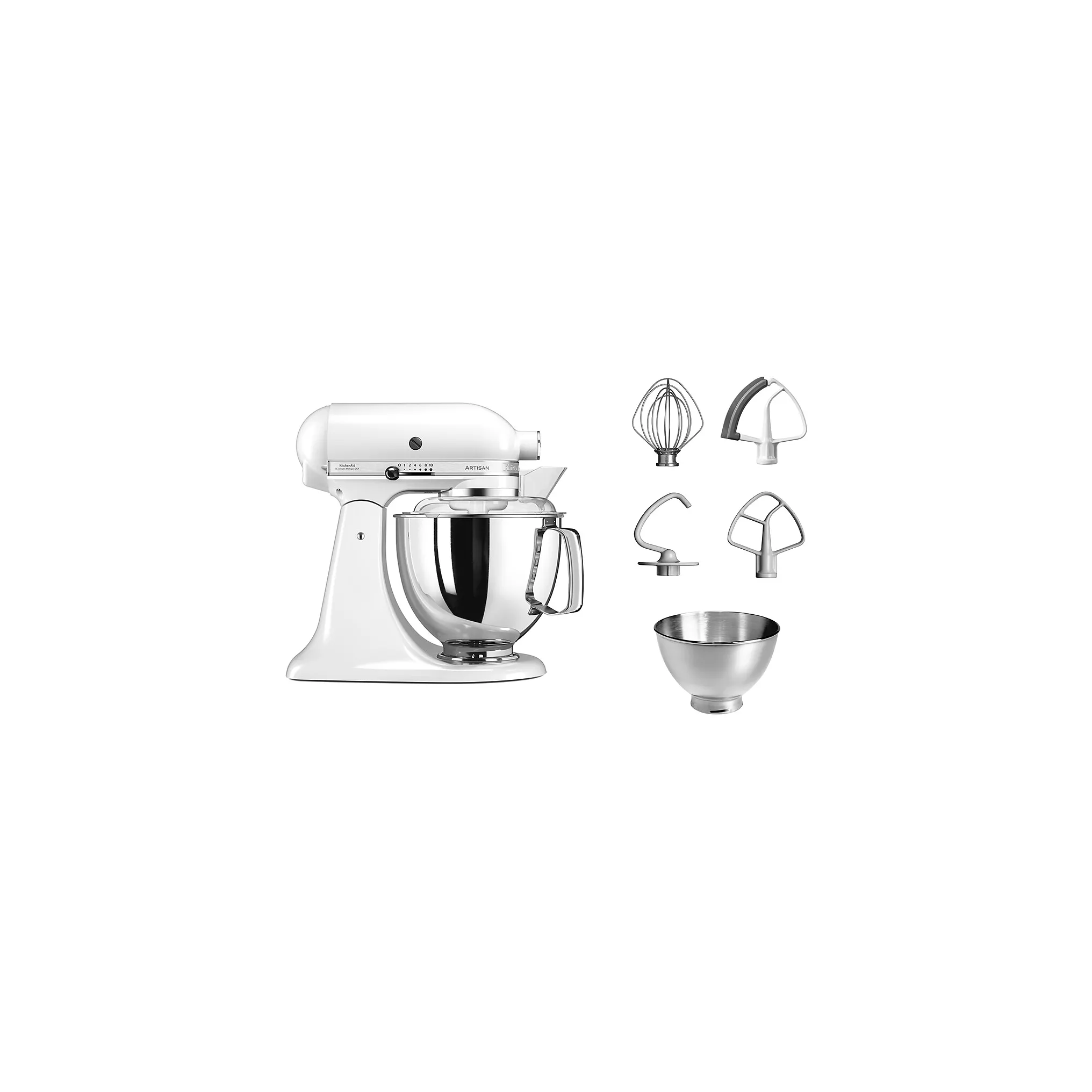 Robot pâtissier KITCHENAID 5KSM175PSEWH Artisan blanc