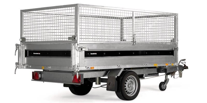 Remorque double essieux freinée 1500 kg benne Brenderup BT 4260SB1500