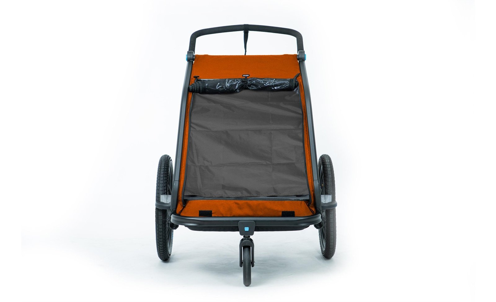 Remorque velo enfant CUBE Double CMPT Kinder - X Actionteam - grey´n´orange