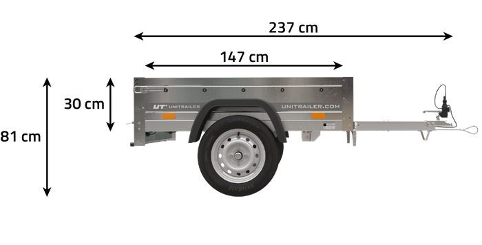 Petite remorque 150 x 106 cm Garden Trailer 150 KIPP Unitrailer