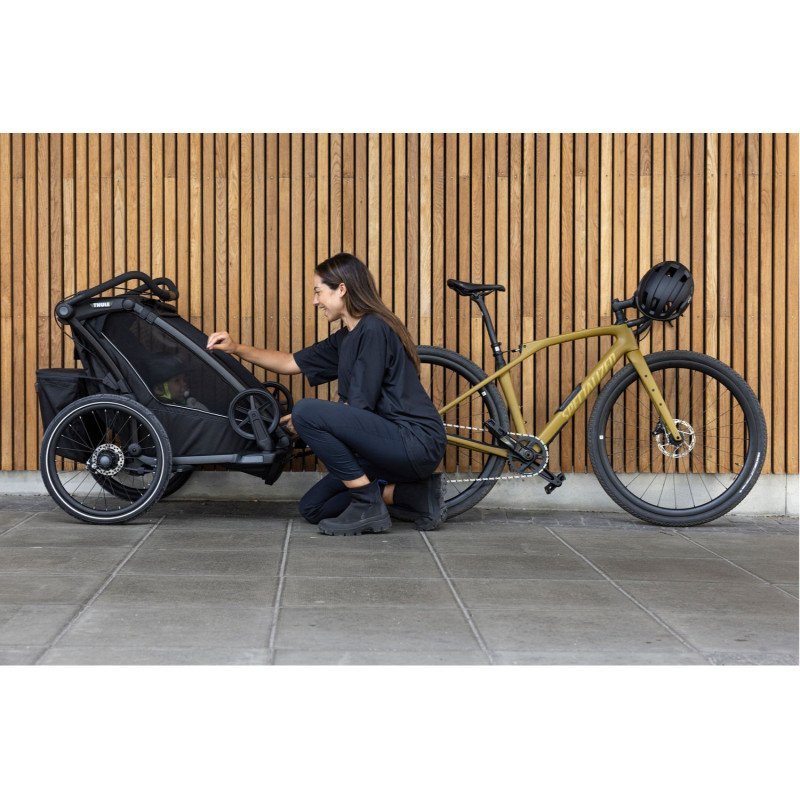 Remorque bébé vélo Thule pour 2 Enfants - Chariot Sport 2 Double - noir