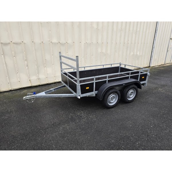 Remorque Bois 2 essieux 750kg 2m57x1m32