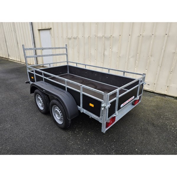 Remorque Bois 2 essieux 750kg 2m57x1m32