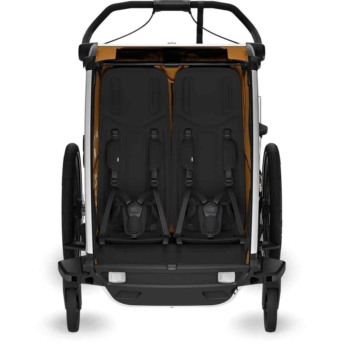 Chariot à velo Thule pour 2 Enfants - Chariot Sport 2 Double - natural gold